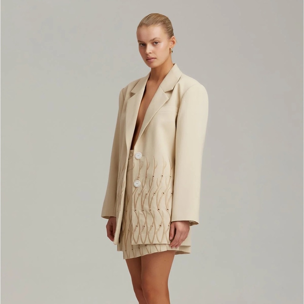 C/MEO Collective Persuasive Blazer Tan Size 6 Medium - Picture 3 of 9